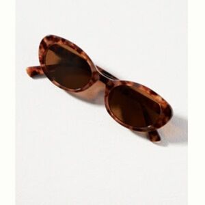 Anthropologie Tortoise Shell Oval Sunglasses
